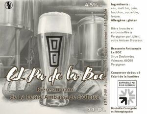 Etiquette de bière au pain "el pa de la boc"